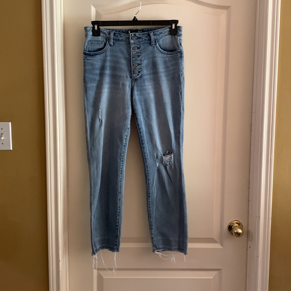 KUT From The Kloth Women's Straight Leg Blue Jeans